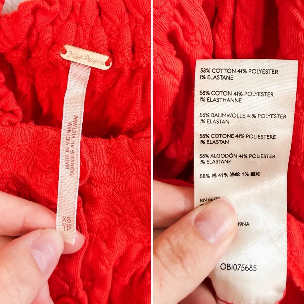 Free People Lady Bug Long Sleeve Top